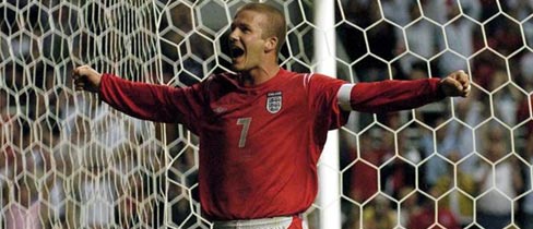 The last time England met Ukraine, David Beckham opened the scoring after 27 minutes.